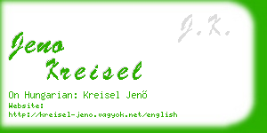 jeno kreisel business card